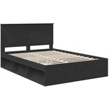  Konstrukcija postelje Črna 140 x 200 cm Masivno borovo les, (5000103412) | Shoptok.si