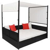 vidaXL vrtni krevet s baldahinom crni 190 x 130 cm poliratan | shoptok.hr