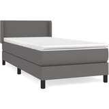 The Living Store Box spring postelja z vzmetnico siva 90x190 cm umetno usnje - Box Spring Postelja, (21520647) | Shoptok.si