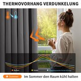 MIULEE 2x 140×245 cm zatemnitvene zavese z obročki | Shoptok.si