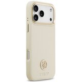Guess maskica za iPhone 17 Pro Max kompatibilna s MagSafe (PU s logom od zrnaste strass tkanine) bež | Shoptok.si