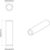  Drveni klinovi 12 pcs Smeđa Ø 8 x 35 mm Masivno drvo | shoptok.hr