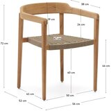 Kave Home Vrtna stolica od masivnog drveta u prirodnoj boji Icaro – | shoptok.hr