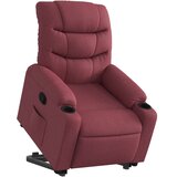  Naslonjač na podizanje od tkanine crvena boja vina | shoptok.hr