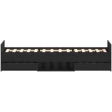  Krevetna konstrukcija s ladicama Crni hrast 203 x 93 x 50 cm | Eponuda.com