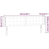  LED uzglavlje tamnoplavo 203x16x78/88 cm baršunasto | shoptok.hr