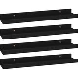 Maison Chic 4 kosi Stenske Police - Viseče police črne 40x9x3 cm, (21794127) | Shoptok.si