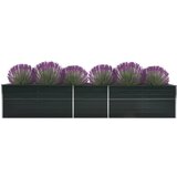 vidaXL Vrtna visoka greda pocinkano jeklo 400x80x77 cm antracitna Cene