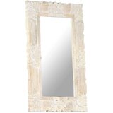 vidaXL Ogledalo bijelo 80 x 50 cm od masivnog drva manga | shoptok.hr