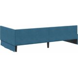  Kutni krevetni okvir s madracem 2 kom. Plava 90 x 190 cm Bar&amp;scaron;un Slike