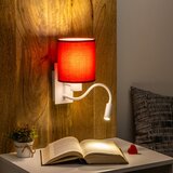  Brilagi-LED Zidna lampa NUBILA 1xE27/25W/230V+LED/3W bela/pompejanska crvena | Eponuda.com