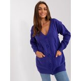 Fashion Hunters Purple cardigan with large buttons Cene
