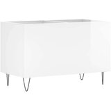 vidaXL Omarica za gramofonske plošče sijaj bela 74,5x38x48 cm inž. les | Shoptok.si