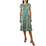Gemre Green midi dress with short sleeves Allania | shoptok.hr