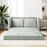 vidaXL Talni raztegljiv kavč 2 v 1 svetlo siv 122x204x55 cm žamet Cene