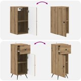  Set kupaonskih ormara od 4 dijela BREDA Hrast artisan | shoptok.hr
