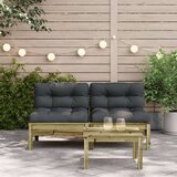  Sofa s jastucima 2 kom od impregnirane borovine | shoptok.hr