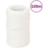 vidaXL Vrv za čoln popolnoma bela 2 mm 100 m polipropilen cene