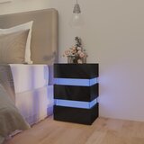 vidaXL LED noćni ormarić visoki sjaj crni 45 x 35 x 67 od iverice Cijene