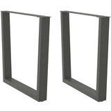  Noge jedilne mize V-oblika 2 kosa Antracit 90x(72-73,3)cm Jeklo Cene