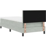 vidaXL Box Spring Krevet s Madracem Svjetlosiva Jednokrevetna Baršun | shoptok.hr