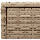  Vrtni stol sa staklenom pločom bež 58x27 5x55 cm od poliratana | shoptok.hr