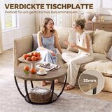  Klub stolić s 2 razine stol za dnevni boravak 80 x 80 x 43 8 cm smeđa/crna | shoptok.hr