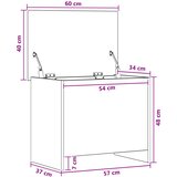  Skladišni kovčeg Siva Sonoma 60 x 40 x 50 cm Konstruirano drvo | shoptok.hr