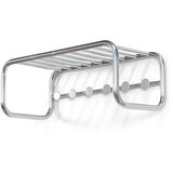 Spinder Design Kovinski stenski obešalnik v srebrni barvi s polico Retro – | Shoptok.si