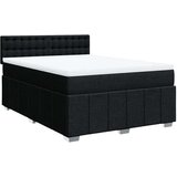 vidaXL Krevet s oprugama i madracem crni 160x200 cm od tkanine | shoptok.hr
