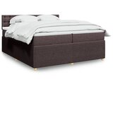 Maison Chic Box spring postelja - Vzmetna postelja z vzmetnico temno rjav 200x200 cm blago SL17810, (21894855) | Shoptok.si