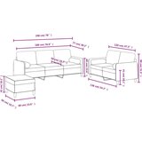 vidaXL 3-dijelni set sofa s jastucima plavi baršunasti | shoptok.hr