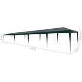  Šator za zabave 3 x 12 m PE zeleni | shoptok.hr