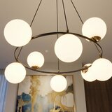  Visilica na sajli AZURA 8xE14/10W/230V crna/bela | Eponuda.com