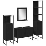  Set namještaja za kupaonicu 4 pcs Crna Konstruirano drvo | shoptok.hr
