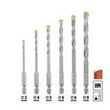 Einhell M-Case 16-del Set burg. E 6.3 1/4", Burgije za metal, drvo, ciglu 2-8mm - (49108953) | ePonuda.com