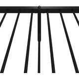 Metalni okvir kreveta uzglavlje i podnožje crni 100x190 cm | shoptok.hr
