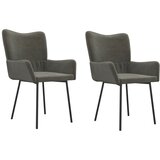 The Living Store Jedilni stoli 2 kosa temno siv žamet - Jedilni Stol, (21419495) | Shoptok.si