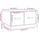  Stolić za kavu crni 60 x 53 x 35 cm od masivne borovine | shoptok.hr