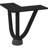 vidaXL Noge za mizo za lase 4 kosi črna 10 cm trdno jeklo | Shoptok.si