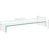 vidaXL Stalak za TV /Monitor Prozirno Staklo 120x30x13 cm | shoptok.hr