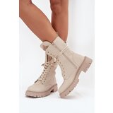 Boto Insulated ankle boots workers with decoration beige Kelilea | shoptok.hr