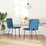Furnova Jedilni stoli 2 kosa moder žamet, (21929490) | Shoptok.si