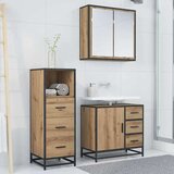 vidaXL Komplet pohištva za kopalnico s predalom 3 pcs artisan hrast | Shoptok.si