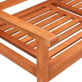  Klupa dvosjed s jastukom 120 cm masivno drvo eukaliptusa | shoptok.hr