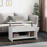 vidaXL Klubska mizica bela 102x50x52,5 cm konstruiran les | Shoptok.si