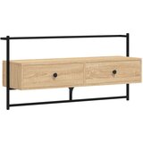 vidaXL TV omarica stenska sonoma hrast 100,5x30x51 cm inženirski les, (20913801) | Shoptok.si