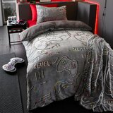 Catherine Lansfield Siva dječja deka sa svjetlećim efektom od mikropliša 130x170 cm Game Over – | shoptok.hr