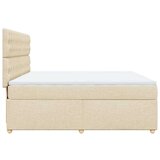 vidaXL Krevet s oprugama i madracem krem 180x200 cm od tkanine | shoptok.hr