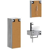  Set ormarića za kupaonicu 4 pcs Siva Sonoma 43 x 11,5 x 60,5 cm | shoptok.hr